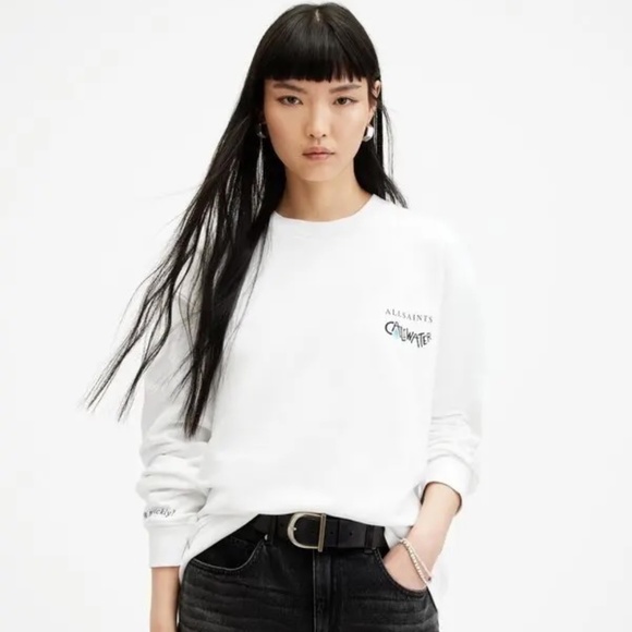 ALLSAINTS Caliwater Relaxed Fit Sweatshirt XS MSRP $169 - Picture 2 of 14